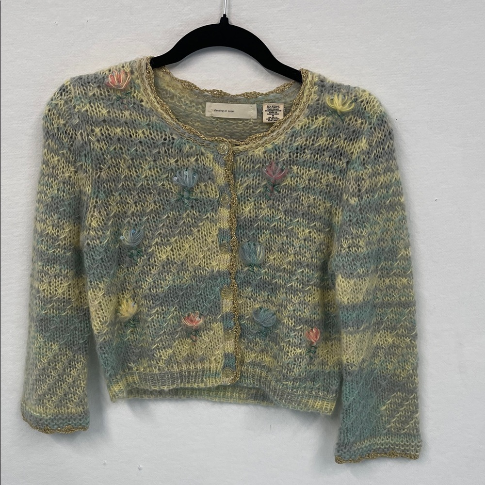 Sleeping In Snow Cropped Cardigan